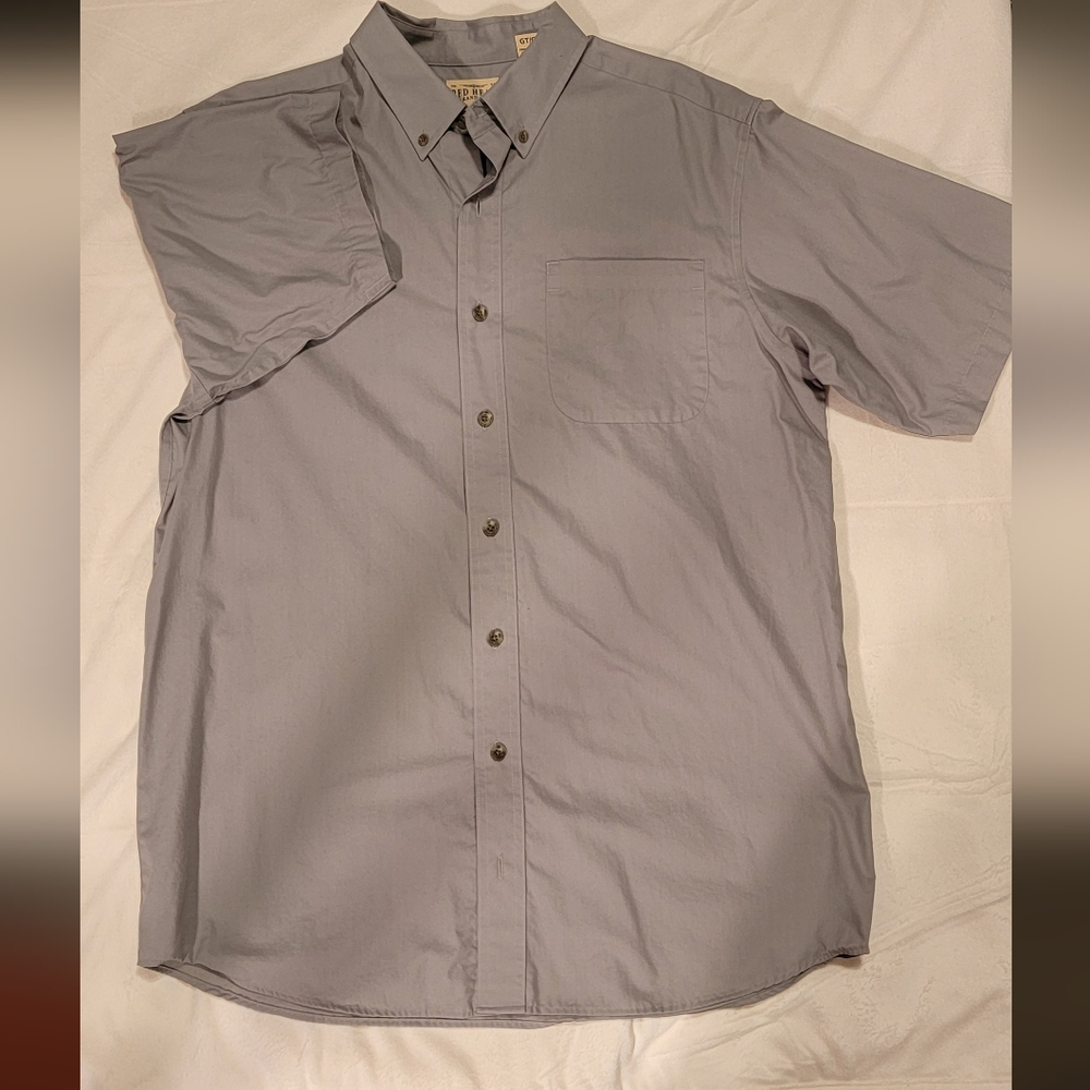 NWOT Men's Red Head Brand Co. Gray Short Sleeve Shirt Size LT